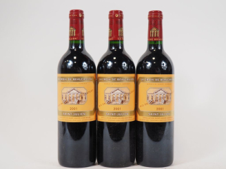 Vente aux enchères 3 BOUTEILLES LA CROIX DE BEAUCAILLOU ST JULIEN - 2001