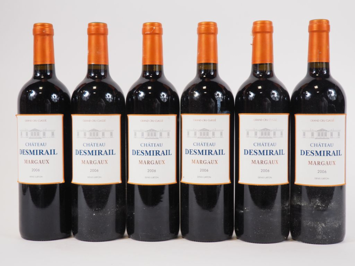 6 BOUTEILLES CHÂTEAU DESMIRAIL GCC MARGAUX - 2006 - CBO