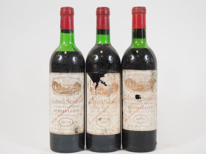 3 BOUTEILLES CHÂTEAU SOUTARD GCC ST EMILION : 1 de 1970 HEP/ETA/BOUCHO
