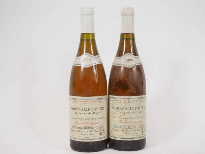 2 BOUTEILLES MOREY SAINT DENIS'"EN LA RUE DE VERGY' DOMAINE BRUNO CLAI