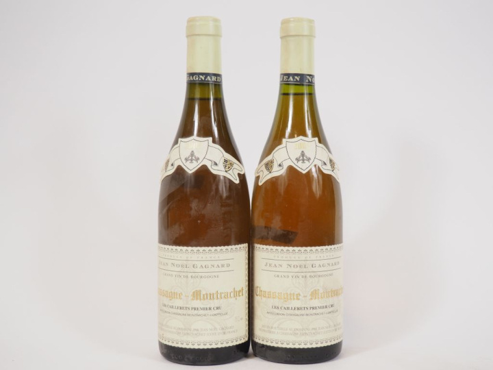 2 BOUTEILLES CHASSAGNE MONTRACHET 1er CRU 'LES CAILLERETS' J. N. GAGNA