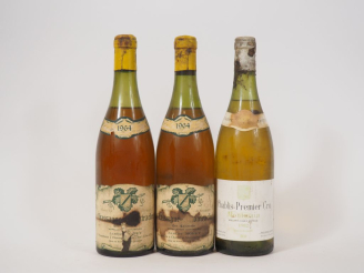 Vente aux enchères 3 BOUTEILLES : 2 CHASSAGNE MONTRACHET ALBERT MOREY 1964 5 CM/ET - 1 CH