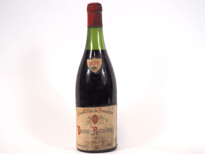 1 BOUTEILLE VOSNE ROMANÉE G. PRIEUR - 1950 - 4,5 CM/ETS/BS