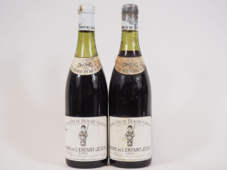 Vente aux enchères 2 BOUTEILLES BEAUNE GRÈVES 1er CRU "VIGNE DE L'ENFANT JÉSUS" BOUCHARD 