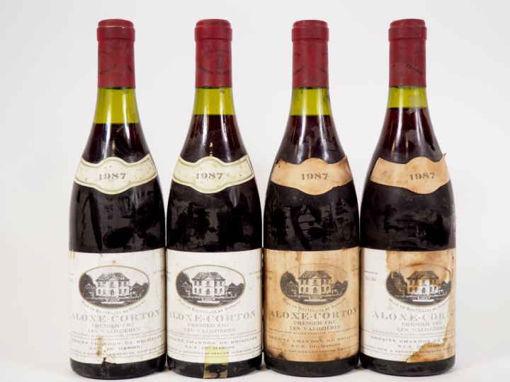 4 BOUTEILLES ALOXE CORTON 1er CRU 'LES VALOZIERES' CHANDON DE BRIAILLE