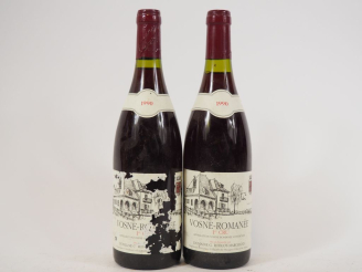 Vente aux enchères 2 BOUTEILLES VOSNE ROMANÉE 1er CRU G. ROBLOT MARCHAND - 1990 - 1 ETA