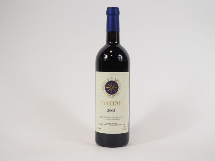 1 BOUTEILLE BOLGHERI SASSICAIA TENUTA SAN GUIDO - 2005  - PAPIER DE SO