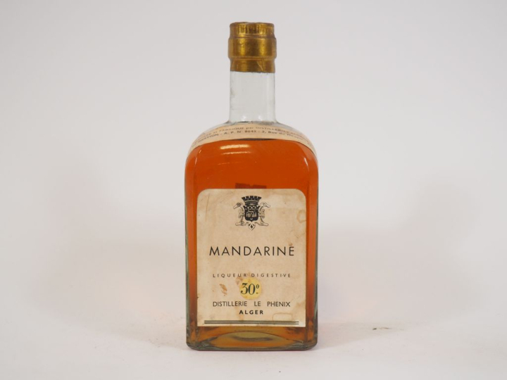1 VIEILLE BOUTEILLE MANDARINE DISTILLERIE LE PHENIX ALGER 30°