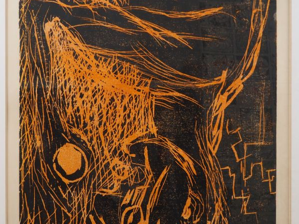 Georg BASELITZ.  "Orangenesser"   Grande lithographie contresignée et 