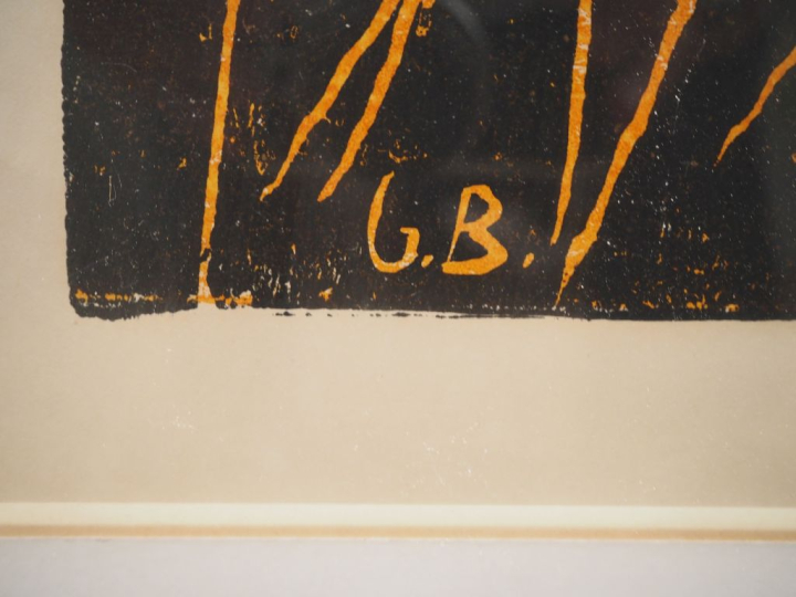 Georg BASELITZ.  "Orangenesser"   Grande lithographie contresignée et 