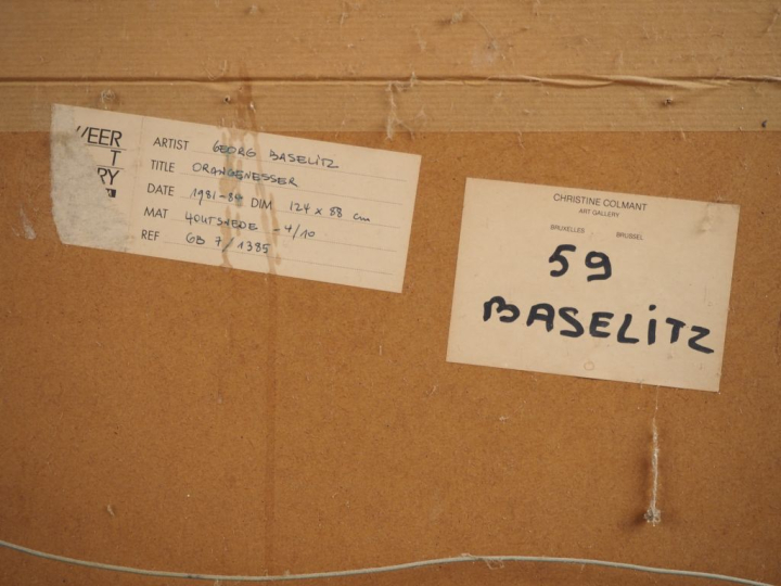 Georg BASELITZ.  "Orangenesser"   Grande lithographie contresignée et 