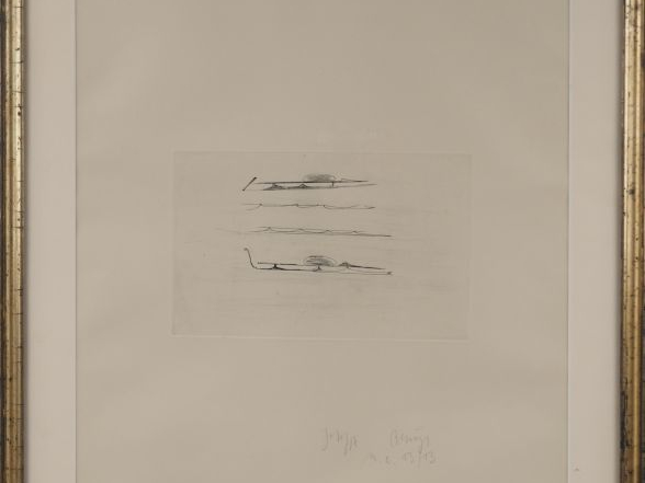 Joseph BEUYS.  "Composition" Lithographie, contresignée en bas à droit