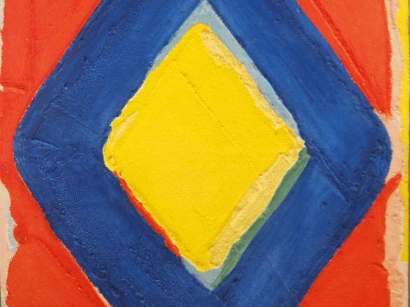 BRAM BOGART.  "Composition" Grande lithographie sur papier gauffré, si