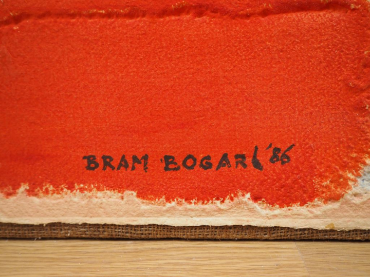 BRAM BOGART.  "Composition" Grande lithographie sur papier gauffré, si