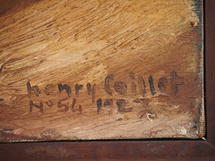 Henri CAILLET.  "paysage d'Afrique du Nord' Huile sur toile, signée en