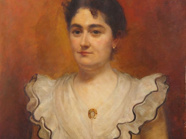 Félix CARMES.  "portraits"  Paire d'huiles sur toile, signées en bas à