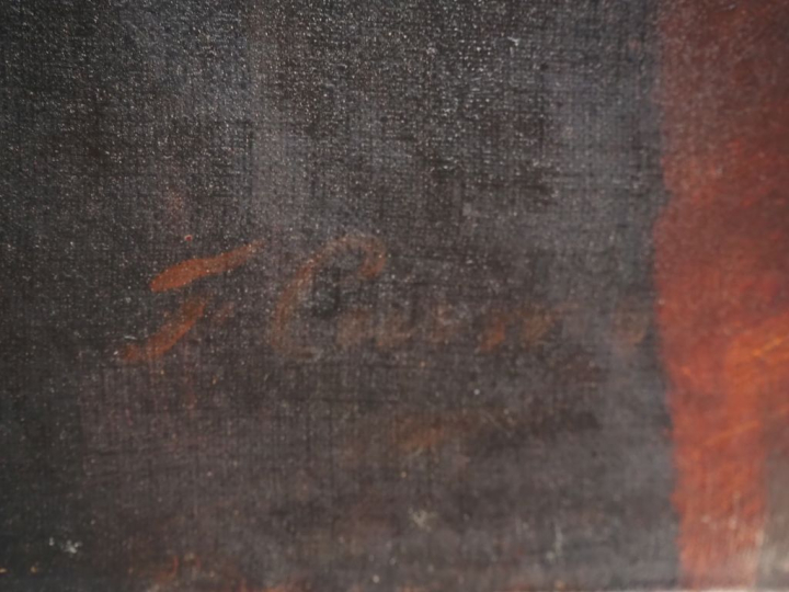 Félix CARMES.  "portraits"  Paire d'huiles sur toile, signées en bas à