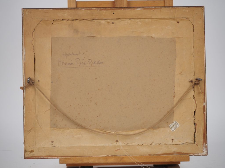 A. CASABONNE.  "Le Gave à Oloron" Aquarelle, signée en bas à droite Di