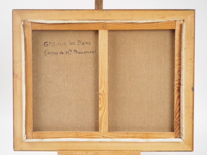 A. CHABERT.  "Gréoux les bains" (Alpes de Haute Provence) Huile sur to