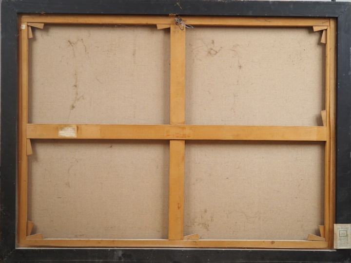 Gérardo CHAVEZ.  "la chienne" Pastel sur toile, signé en bas à droite 