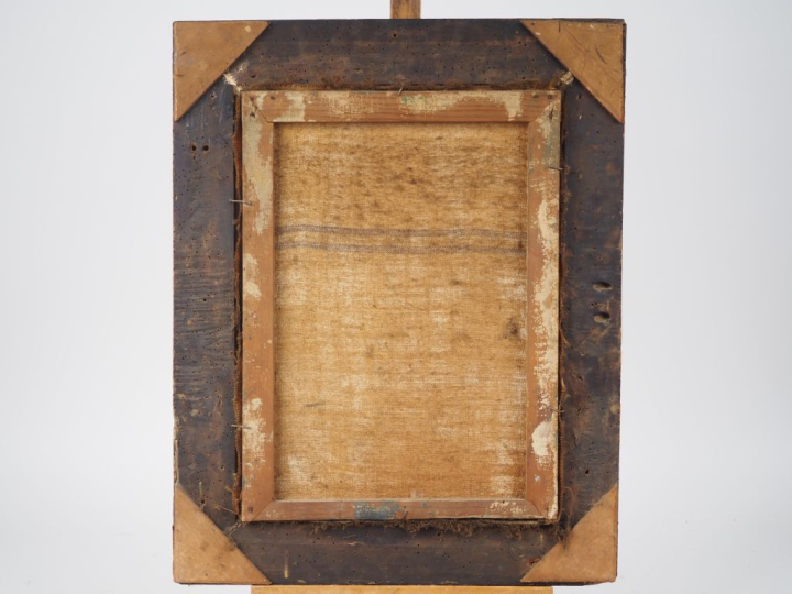 CORNEILLE.  "Vue de ville animée" Huile sur toile, signée en bas à gau