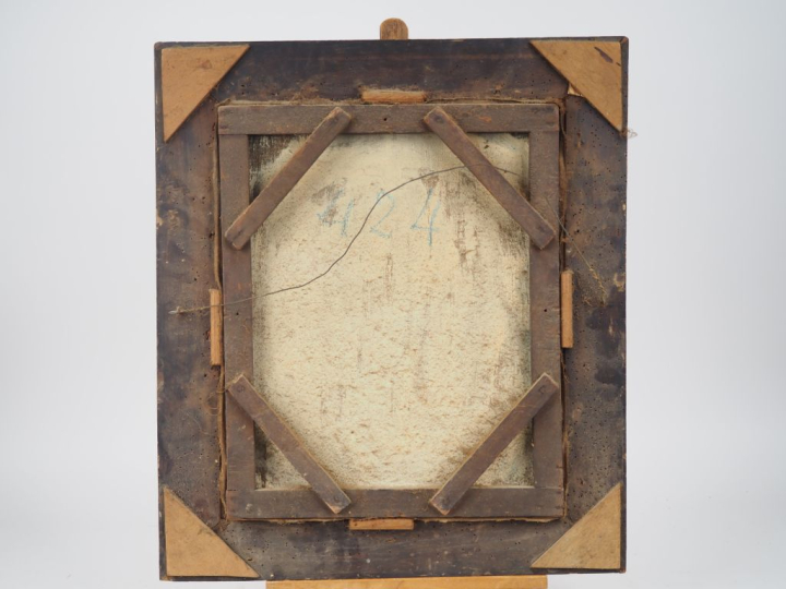 CORNEILLE.  "le poêle" Huile sur toile, signée en haut à gauche et dat