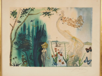 Vente aux enchères DALI.  Lithographie numérotée 41/195
