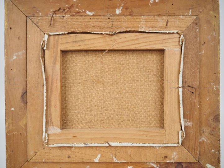 DUBYS. "Paris sous la neige" Huile sur toile, signée en bas à gauche. 