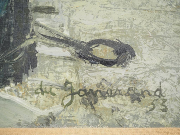 DU JANERAND. "le thonnier du Croisic" Huile sur toile, signée en bas à