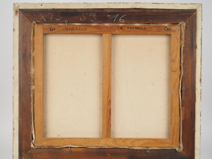 DU JANERAND. "le thonnier du Croisic" Huile sur toile, signée en bas à