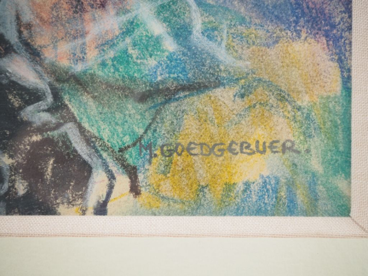 GOEDGEBUER. "Nature morte" Pastel, signé en bas à droite Dim. 44,5 x 3