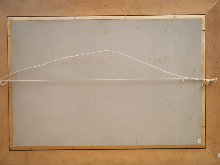 L. C. IWILL.  "coucher de soleil sur la Côte d'azur" Huile sur carton,