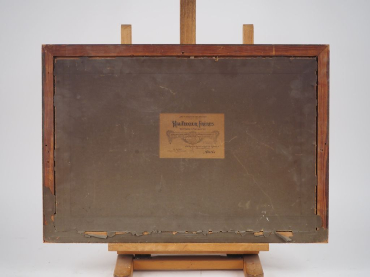 Bernard LACHEVRE.  "Le port de Villefranche sur mer" Aquarelle gouaché