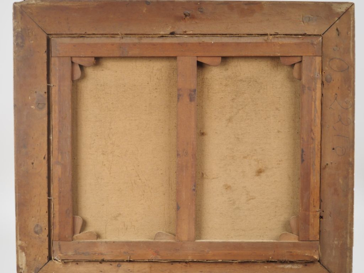 M. ORLIAC.  "Marine au soleil levant" Huile sur toile, signée en bas à