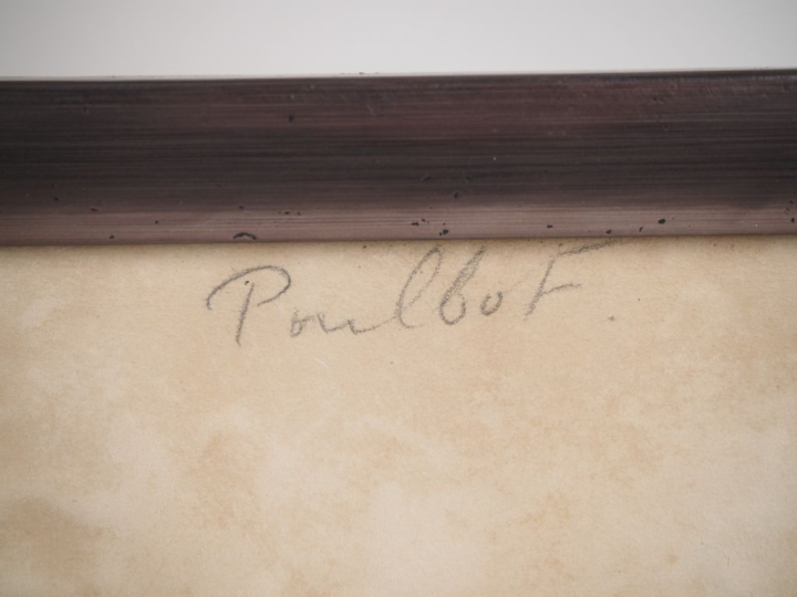 POULBOT.  "la procession caricaturale" Pochoir signé en haut. Dim. 22,