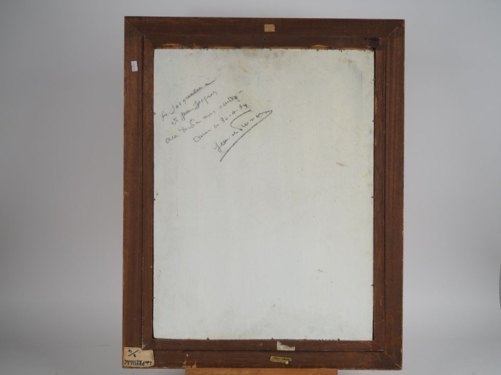 J. DE PREISSAC. "le clown"  Huile sur panneau, signée en bas à gauche.