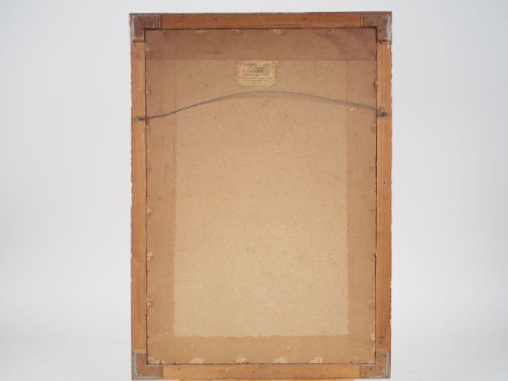 Louis RIOU. "bananier" Dessin signé en bas à gauche Dim. 48,5 x 31,5 c