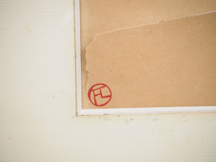 Henri de TOULOUSE-LAUTREC. "Etude de chevaux". Dessin au crayon double