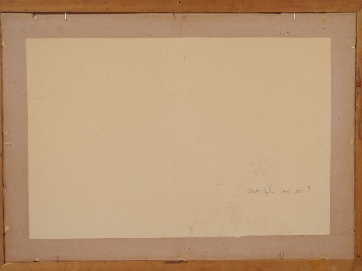 Ecole anglaise XIXème. "marine" Gouache  Dim. À vue 35,5 x 56,5 cm