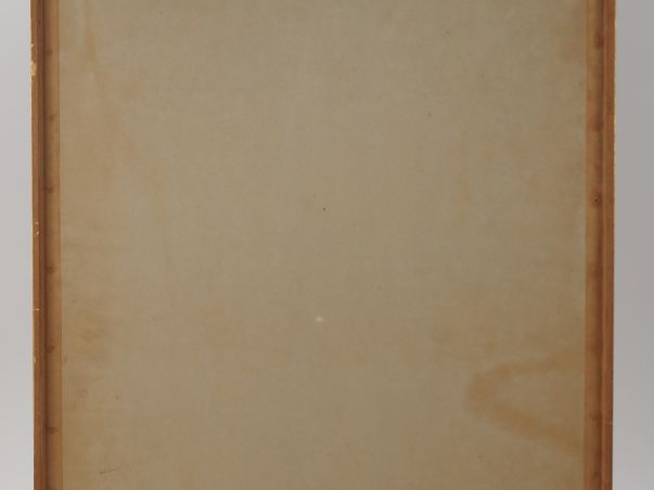 Ecole française XXème.  "Composition abstraite". Huile sur papier, sig