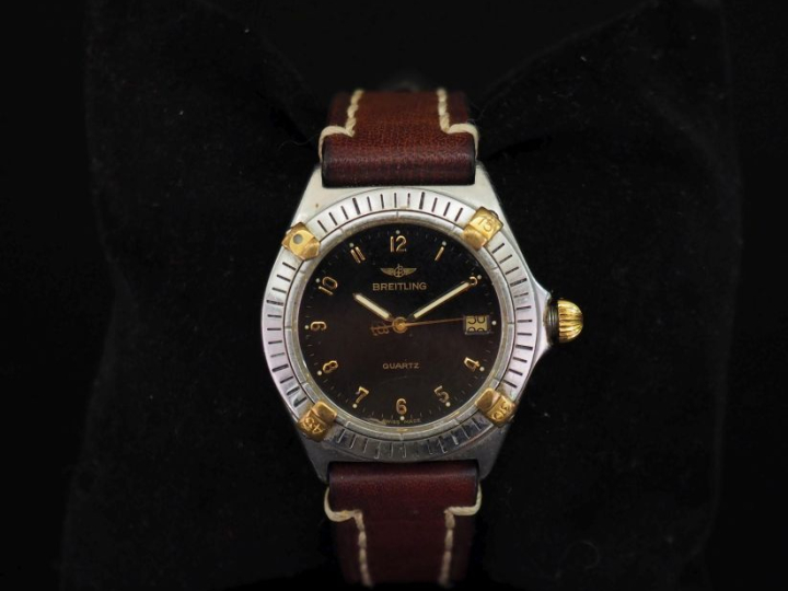 BREITLING No. 12047 No. 80150 C Montre bracelet en acier et métal doré