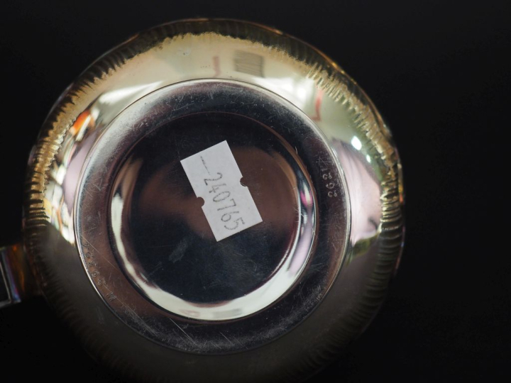 Pot à lait Napoléon III de style Louis XV en argent 925, poinçon Miner