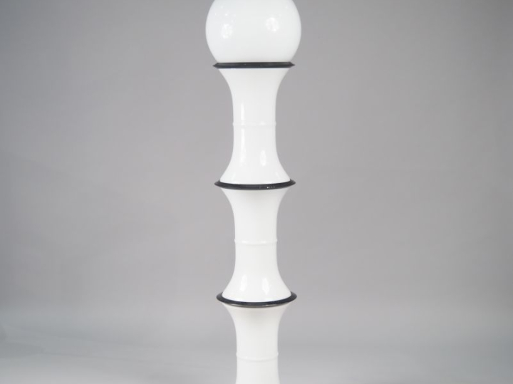 Enrico TRONCONI pour Vistosi.  Lampadaire bambou en verre de Murano.  