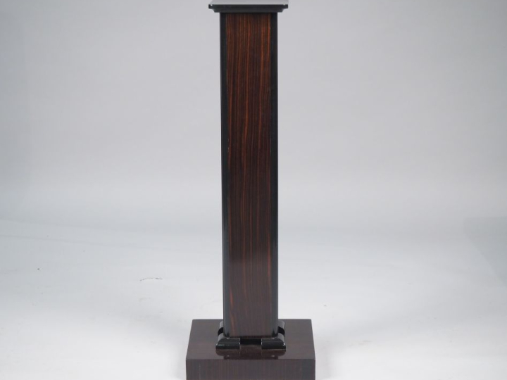 Sellette de style Art Déco en placage d'ébène de Macassar et bois noir