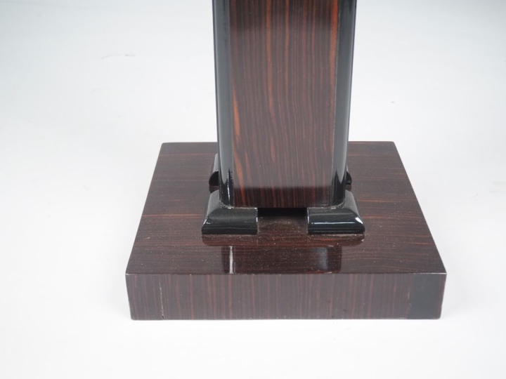 Sellette de style Art Déco en placage d'ébène de Macassar et bois noir