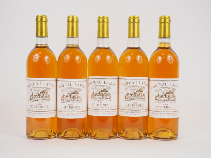 5 BOUTEILLES CHÂTEAU LAFON SAUTERNES - 1998