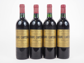 Vente aux enchères 4 BOUTEILLES CHÂTEAU BRANE CANTENAC GCC MARGAUX - 1986 
