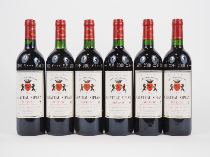 6 BOUTEILLES CHÂTEAU SIPIAN CB MÉDOC - 1997