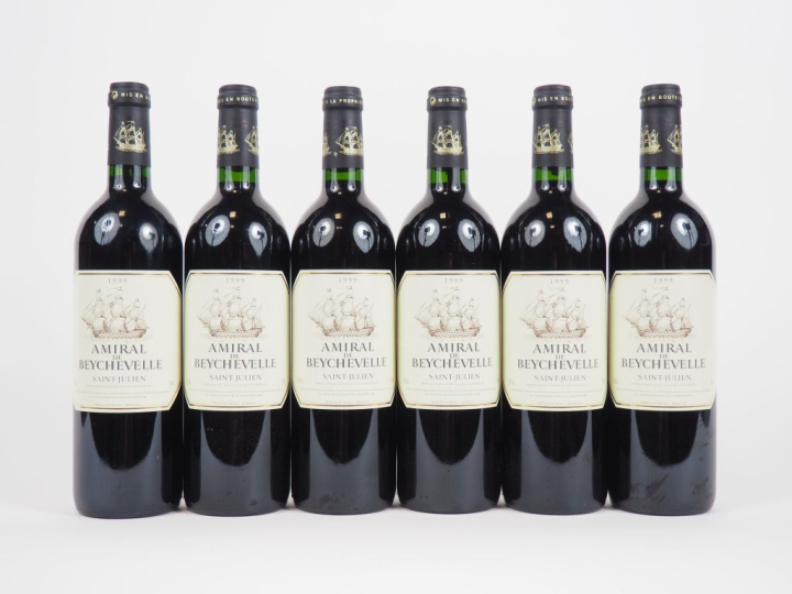 6 BOUTEILLES AMIRAL DE BEYCHEVELLE ST JULIEN - 1999 - CBO
