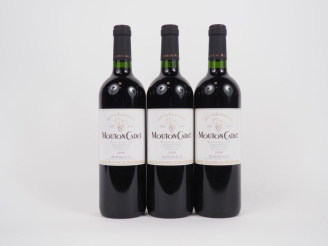 Vente aux enchères 3 BOUTEILLES MOUTON CADET BARON PHILIPPE DE ROTHSCHILD BORDEAUX - 2008
